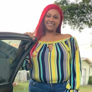 Plus size striped top